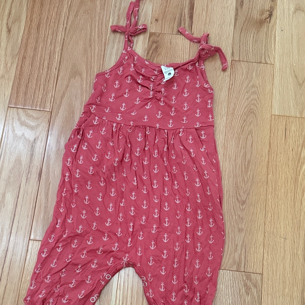 Kate Quinn Red Anchor Print Jumpsuit